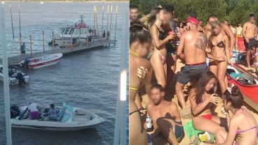 Otro fin de semana de descontrol en el agua y en la isla.