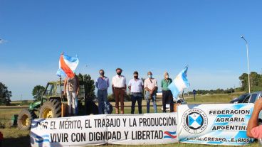 Movilización de productores de Entre Ríos, este lunes al mediodía