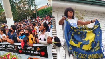 Los fans llegaron a las primeras horas de la mañana del lunes.