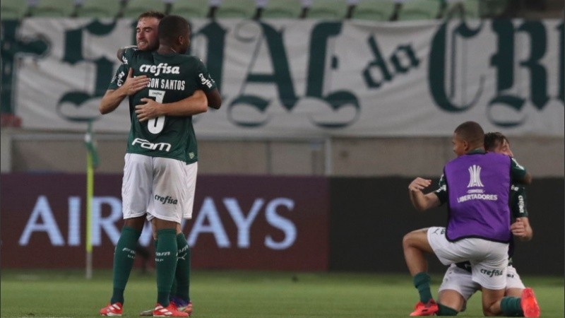 Más que festejo, lo de Palmeiras fue un alivio en el final por lo mal que la pasó. 