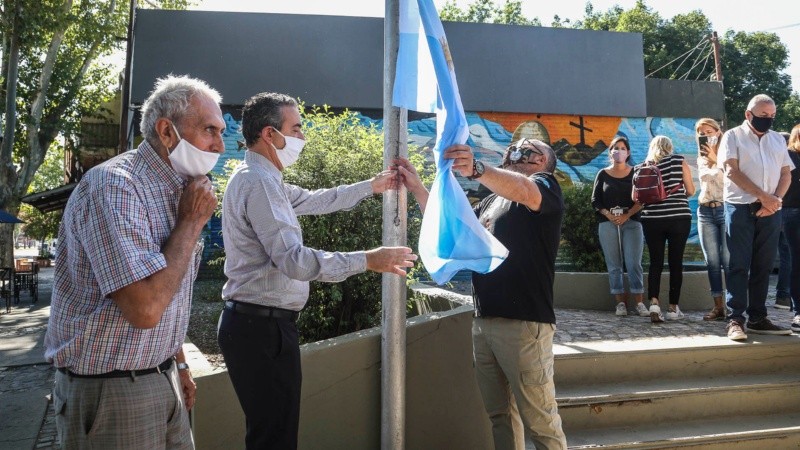 La reinauguración de la plazoleta 2 de Abril este miércoles en zona oeste.
