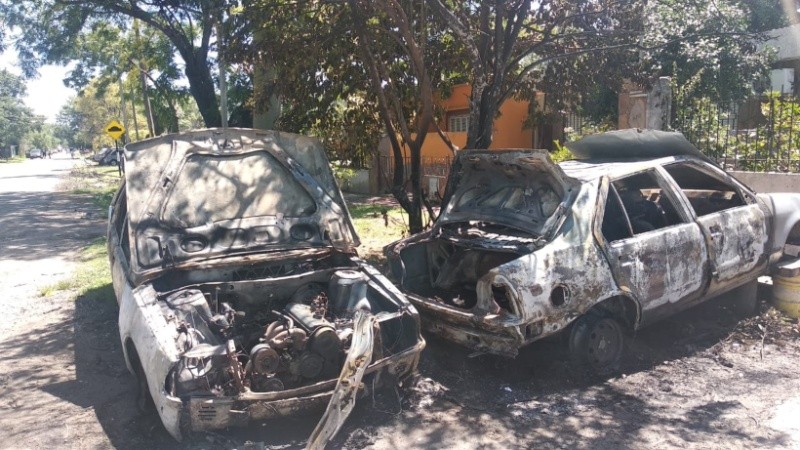 Así quedaron los autos. 