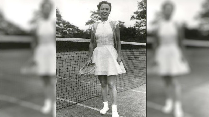 La tenista rosarina María Luisa Terán de Weiss.
