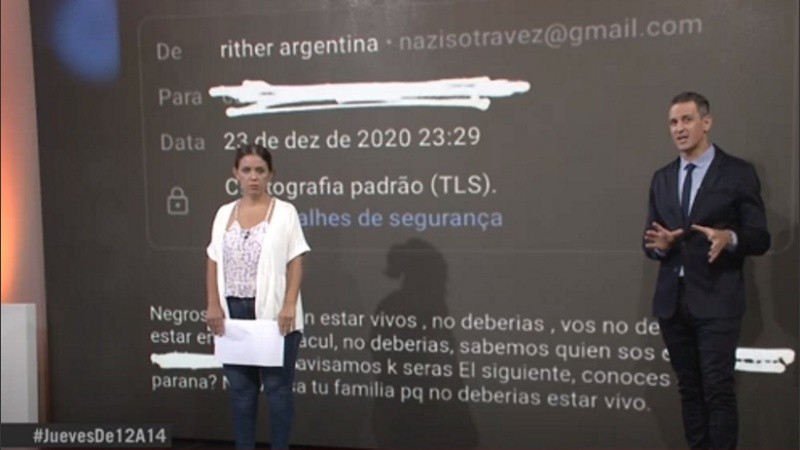 Los mensajes que recibieron son amenazantes. 