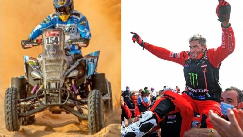 Benavides, de 32 años, es el cuarto argentino en levantar un trofeo en el Dakar. 