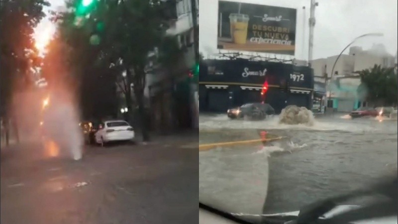 Los impresionantes chorros de agua que brotan en la calle