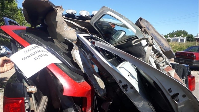 Las autopartes encontradas en el operativo policial.