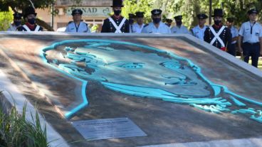 La figura de Belgrano que se descubrió este jueves.