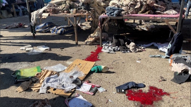 Plaza Tayarán, tras el atentado. 