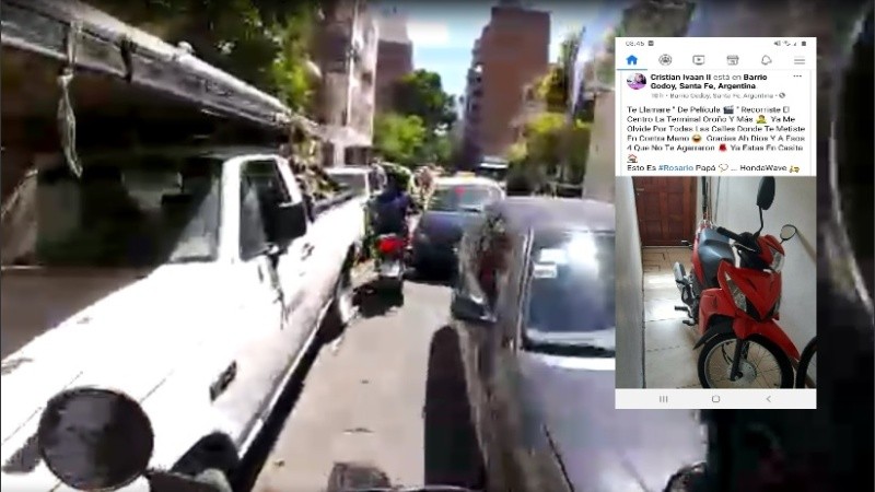 el ladrón liberado le agradeció en Facebook a su moto y celebró que «ya está en casita»