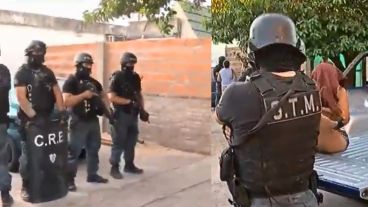 El operativo realizado este viernes a la tarde.
