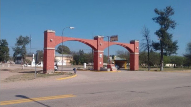 Ingreso a la localidad de Icaño, en Santiago del Estero.