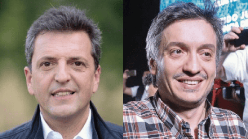 Sergio Massa y Máximo Kirchner. Uno de los dos bochó el tratamiento de la ley de biocombustibles en Diputados.