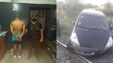 El detenido y el auto robado en zona oeste.