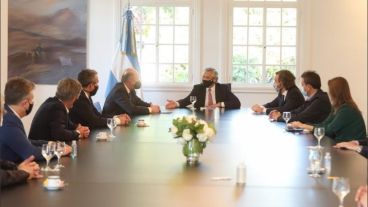 Nación y provincia firmaron el convenio en Olivos. (Presidencia)
