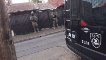 Uno de los allanamientos en la investigación por juego clandestino.