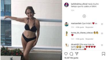María Antonieta se dejó ver en bikini negro y disfrutando del cálido clima.