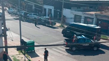 Fuerte despliegue policial en la zona.