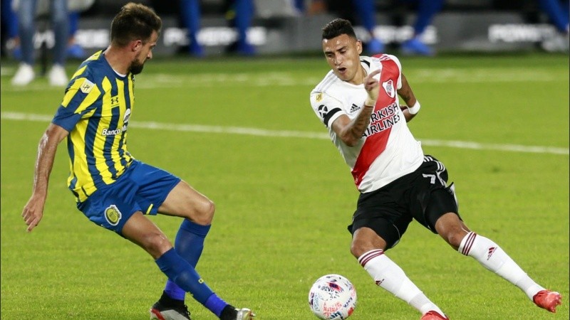 Matías Suárez fue la figura del Millonario y una verdadera complicación para la defensa de Central.