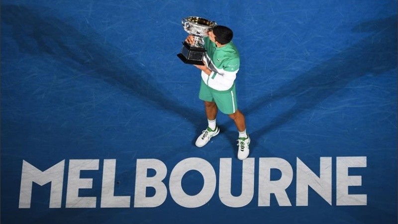 El serbio festejó en Australia.