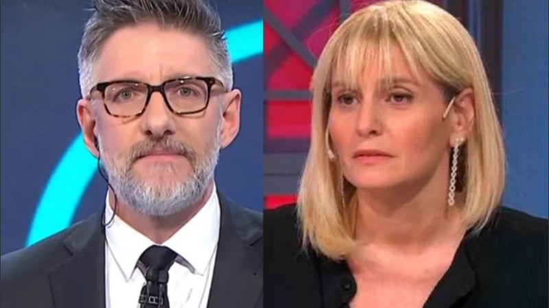 Luis Novaresio y Romina Manguel.