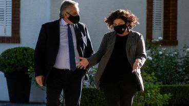El presidente Alberto Fernández junto a la nueva ministra Vizzotti.