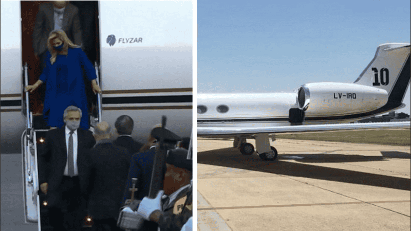 El avión cuenta con 16 asientos que pueden transformarse en camas, una cocina, dos baños y una ducha.    