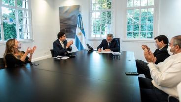 Hubo reunión con el presidente luego del acuerdo.