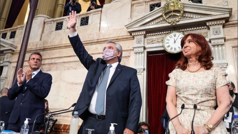 El presidente estará acompañado por Cristina Kirchner y por Sergio Massa