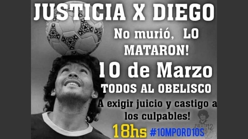 Será el 10 de marzo a las 18, en el Obelisco.