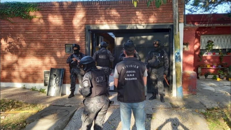 Uno de los allanamientos de este miércoles por la causa.