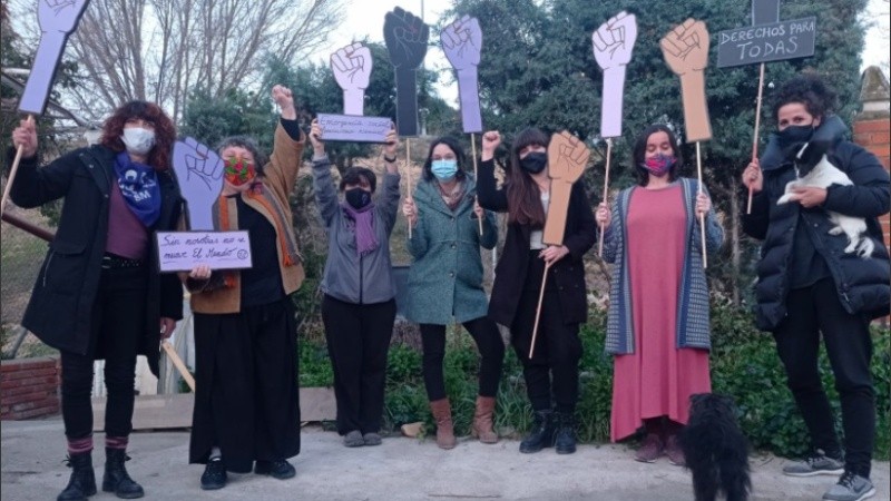 Movimientos feministas realizaron algunas actividades en la previa.