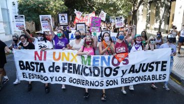 La manifestación de este año con barbijo y protocolos.