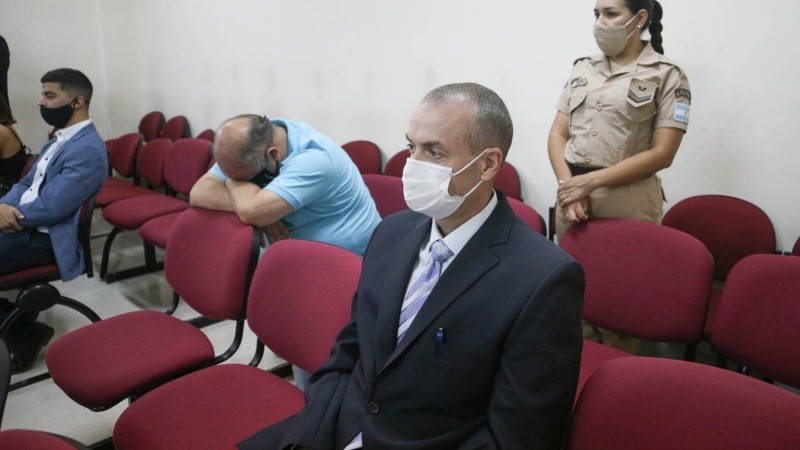 El ex jefe de Drogas Alejandro Druetta escuchando su condena a 10 años de prisión.