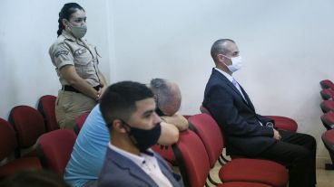 El ex jefe de Drogas Alejandro Druetta escuchando su condena a 10 años de prisión.