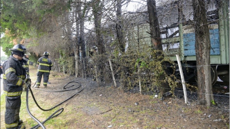 No se lamentaron y heridos pero el vagón quedó totalmente arruinado.