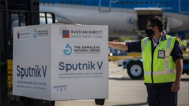 El último cargamento de vacunas Sputnik V llegó al país el lunes. 