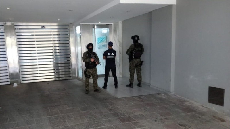 Uno de los allanamientos de este martes en Rosario.