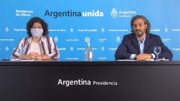 El jefe de Gabinete, Santiago Cafiero, y la ministra de Salud, Carla Vizzotti,  hicieron un anuncio este domingo .