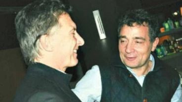 El expresidente Mauricio Macri y el diputado del Parlasur Fabián "Pepín" Rodríguez Simón, supuesto operador judicial del Gobierno de Cambiemos .