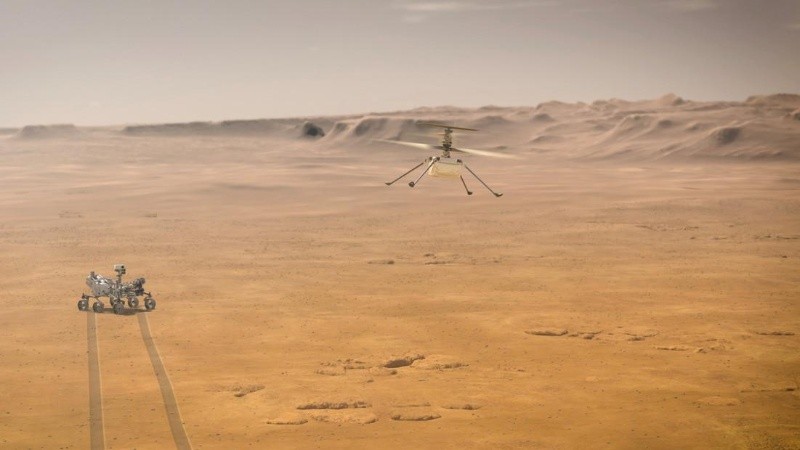 En el video se muestra el helicóptero cuando es desplegado.