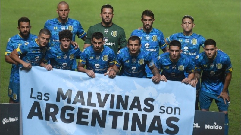 Los once de Rosario Central que iniciaron el pleito en el Gasómetro.
