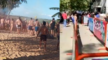 De fiesta o frente al hospital, la gente se amontona sin precaución.