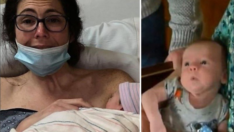 Mamá y bebé fueron trasladados de urgencia al hospital y ambos están bien.