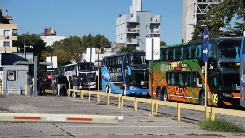 Como este martes, hoy de nuevo, la terminal bloqueada.