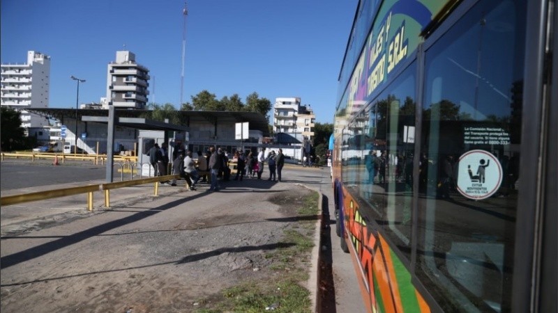 Como este martes, hoy de nuevo, la terminal bloqueada.