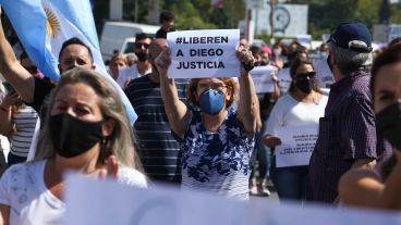 La movilización para pedir la libertad de Diego.