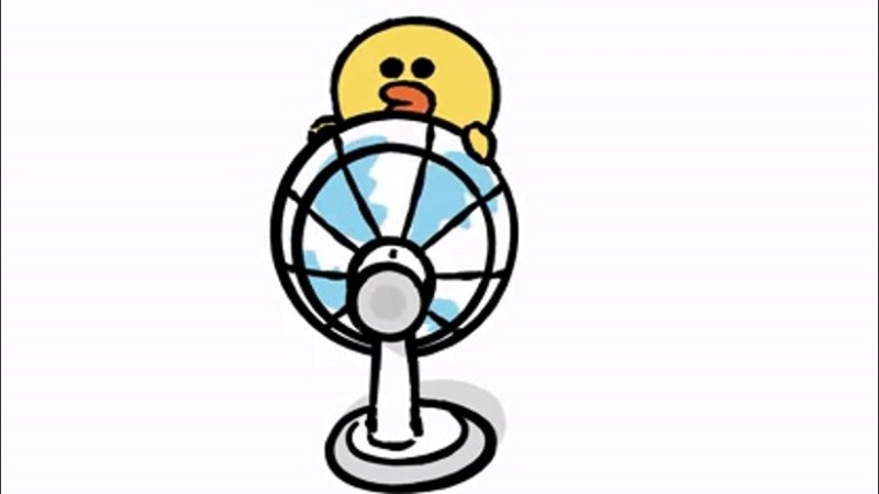 Un poco de ventilador para sacarse el calor de encima. 