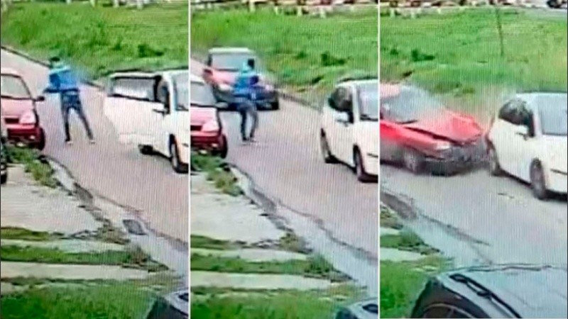 Los delincuentes le provocaron heridas leves a Pérez (el yerno del asaltado) a causa de los golpes en su cabeza y se dieron a la fuga en grupos divididos. Unos escaparon a pie, otros a bordo del mismo Renault Clio.