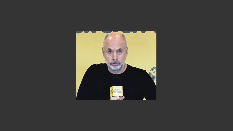 El jefe de gobierno porteño, Horacio Rodríguez Larreta.